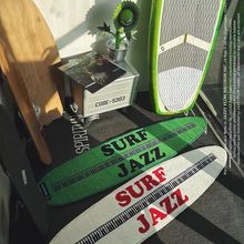 美式创意仿羊绒地毯耐脏易打理卧室床边毯冲浪板防尘隔凉防滑脚垫