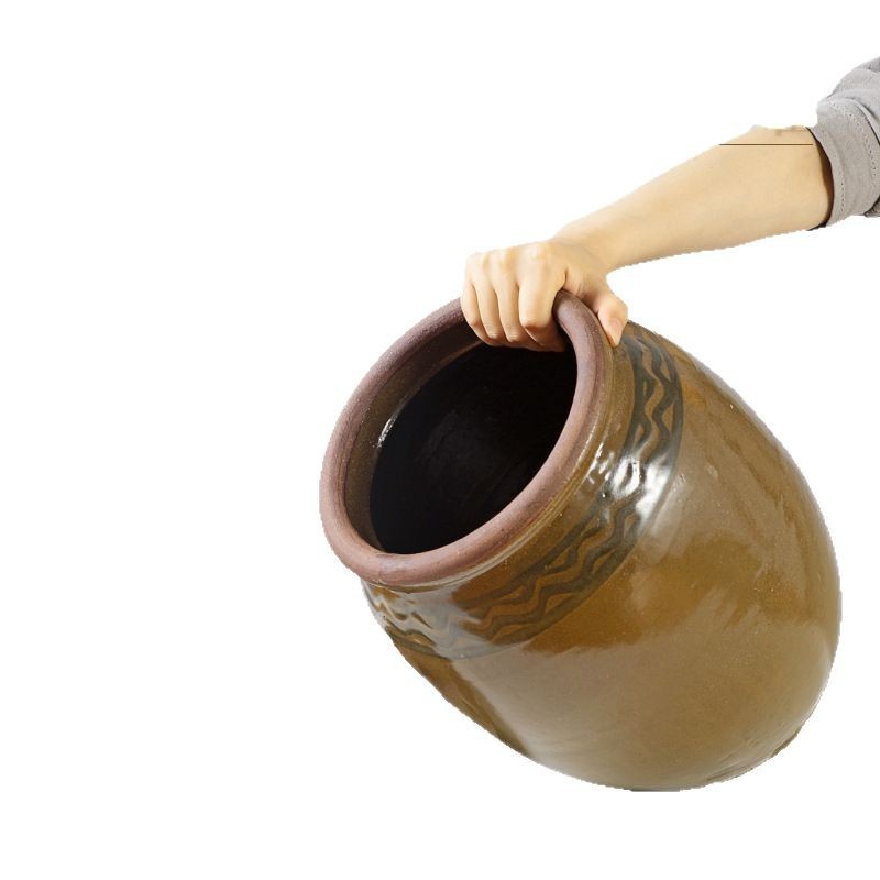 容器瓶、厚みのある壺、昔ながらの土鍋、肉の漬け物、塩漬けの鴨の卵、陶器の壺、家庭用塩漬け|undefined