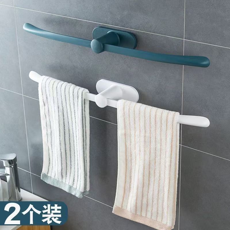 Towel Rack for Bathroom, No-Drill Adhesive Hook, Simple Kitchen Cloth Holder, Single Rod Bathroom Storage Rack Towel Rack for Bathroom, No-Drill Adhesive Hook, Simple Kitchen Cloth Holder, Single Rod Bathroom Storage Rack