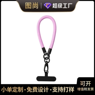 跨境日系编织短款手腕款手机挂绳双扣防摔相机手机壳斜挎防盗绳