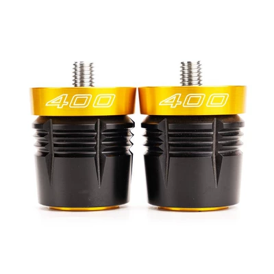 Suitable for Kawasaki Ninja400Z900Z500Z650 Modified Handlebar End Caps, Shock-Absorbing and Anti-Fall Accessories, Aluminum Alloy (Dəbilqə (Kaska) aksesuarları) - gold-400