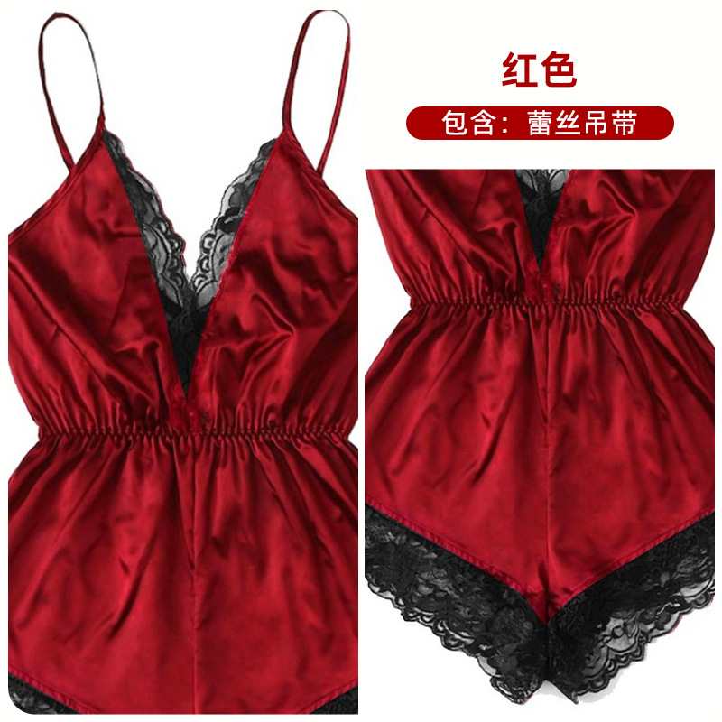 Amazon popular europeo y americano nuevo hogar desgaste de moda cómodo encaje pijamas traje en stock L1124