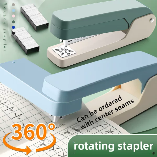 Rotatable Stapler Student Stapler Stapler Large Office Thickened Home Labor-saving Binding Machine