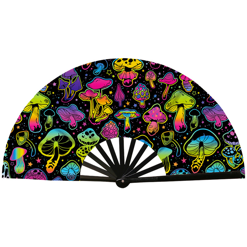 Abanico Plegable de Kung Fu de Plástico, Colorido, para Conciertos y Fiestas