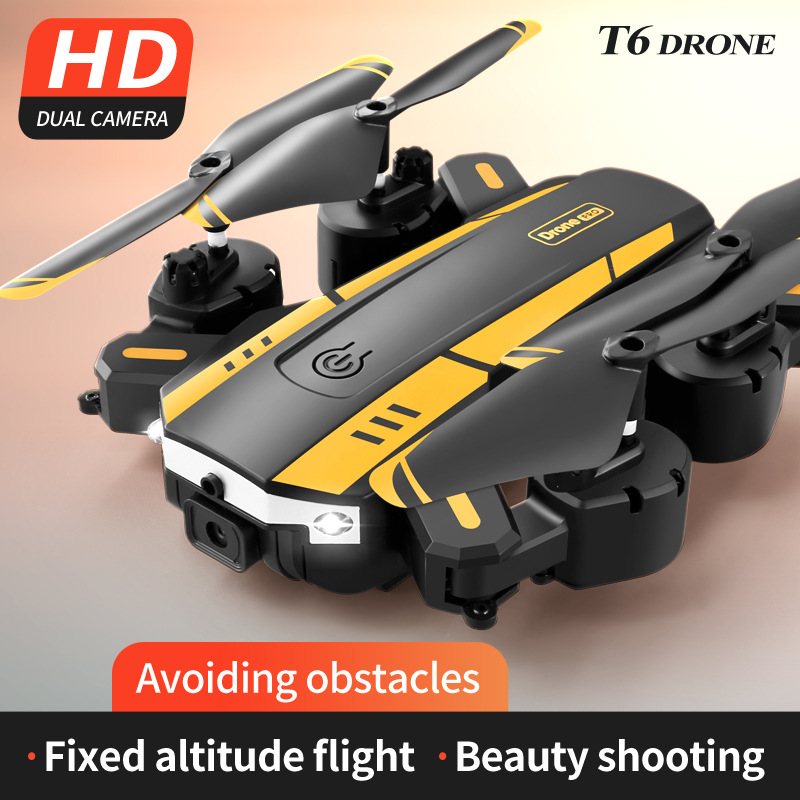 Cross-border hot sale T6 folding UAV HD aerial photography four-axis aircraft remote control helicopter boy drop-resistant