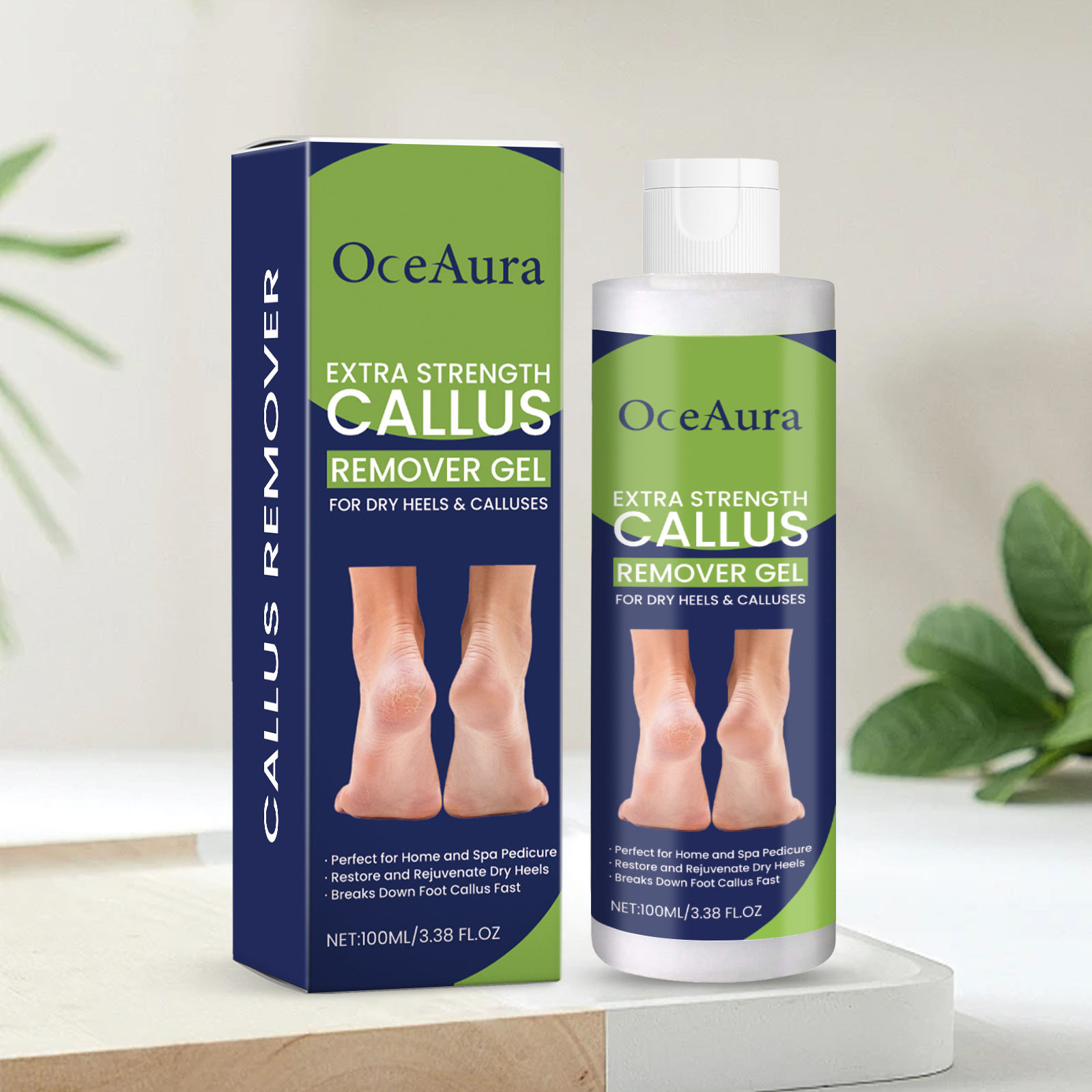 OceAura Fußpflege-Gel, sanft reinigendes, feuchtigkeitsspendendes Fußmassage-Pflegegel für die tägliche Anwendung_voghion.com