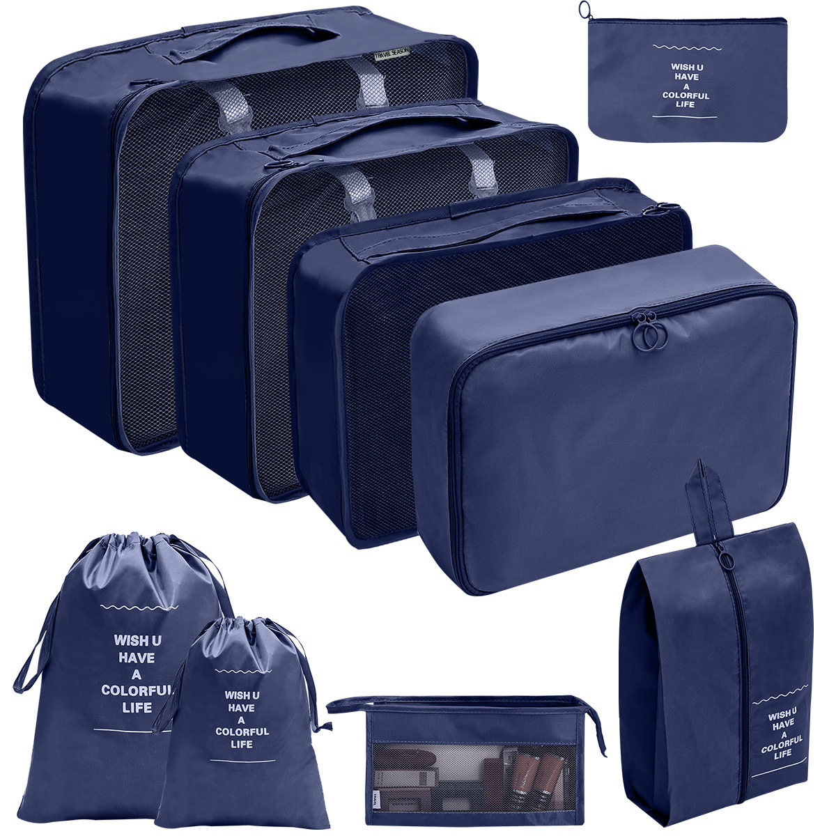 [화장품 가방 9 세트] 네이비