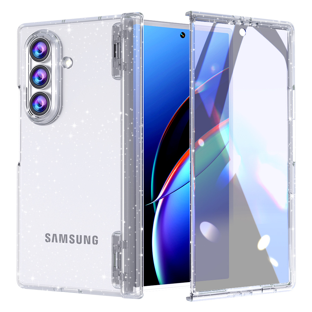 适用三星手机壳新GalaxyFold7透明保护套叠屏壳膜一体全包透明