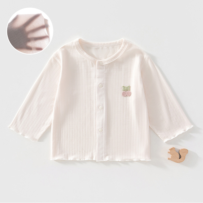 夏季空调服开衫洋气小外套2026年夏季新款男女宝宝对开薄款单上衣