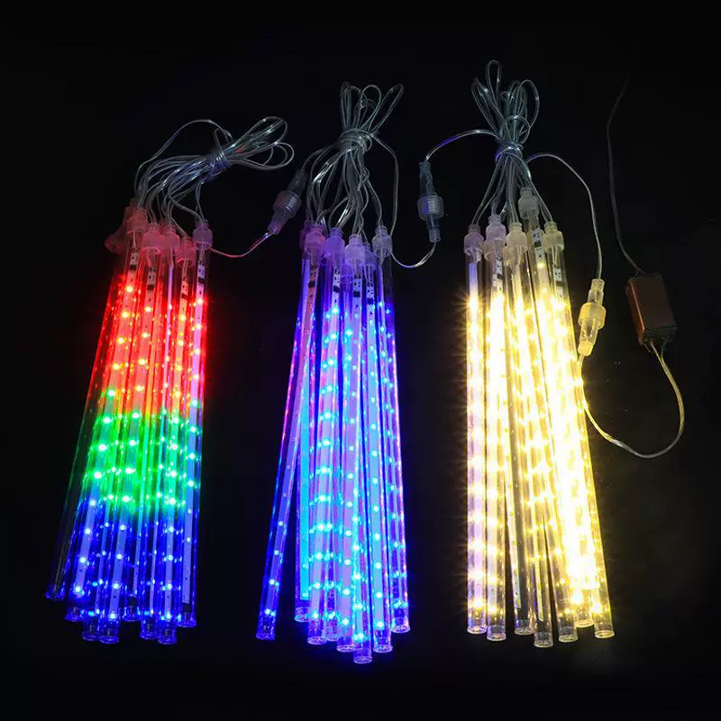 Уличная LED метеорный дождь свет солнечный метеорный дождь свет яркий цветной свет festival рождественская садовое украшение подключаемый модуль