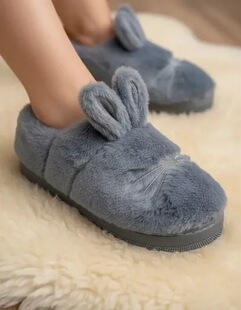 K 68181 Men Soft Slippers Rabbit Comfortable Thick������Ь