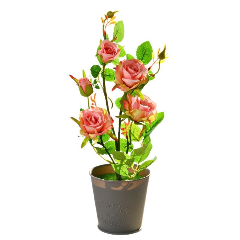 flores falsas estilo pastoral rosa pequeña flor de simulación bonsai decoración creativa flor de moda plantación verde artificial simulación maceta