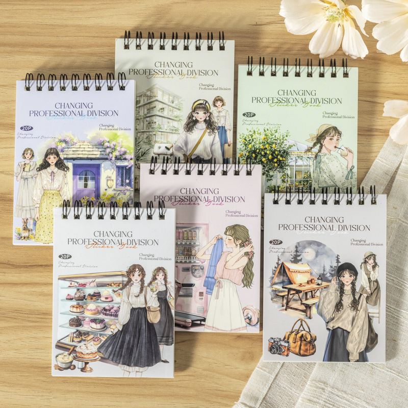 Ketchup Girl Professional Theme Bobina Pegatinas Variedad Professional Master Series 6 estilos 20 hojas en material doble