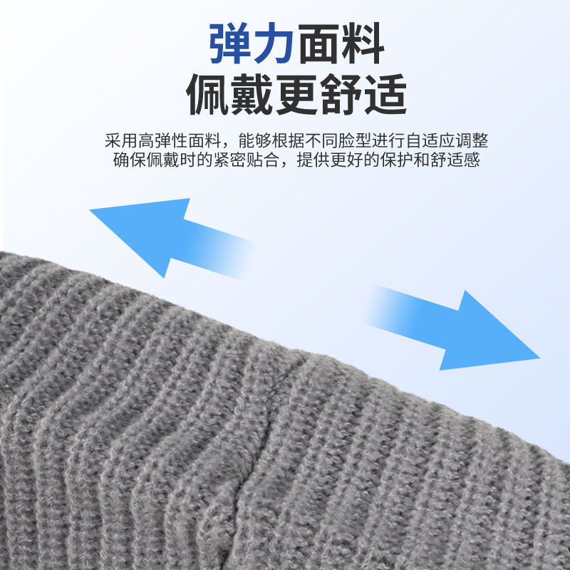 Sombrero de balaclava para hombres de invierno para montar calentamiento a prueba de viento gorra de lana de punto gruesa gorra máscara fría gorra
