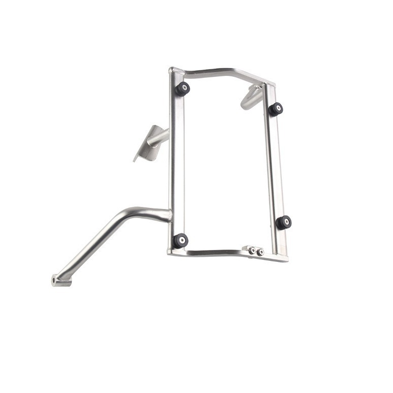 Aplicable BMW G310GS acero inoxidable derecha ocultar caja lateral de escape marco caja lateral de aleación de aluminio sin pérdida soporte fijo