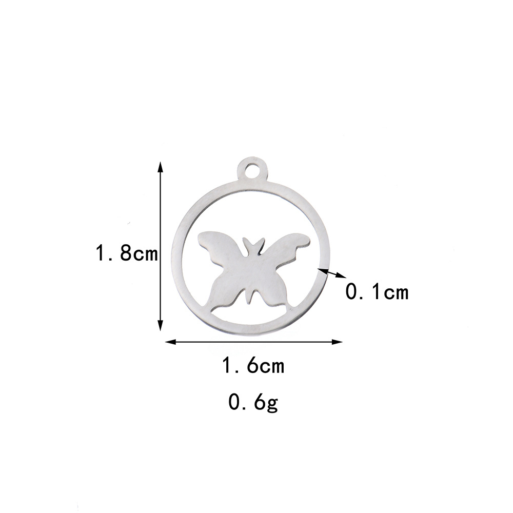 Varios accesorios de collar colgante de metal de acero inoxidable mariposa love DIY accesorios de joyería con pulsera combinada