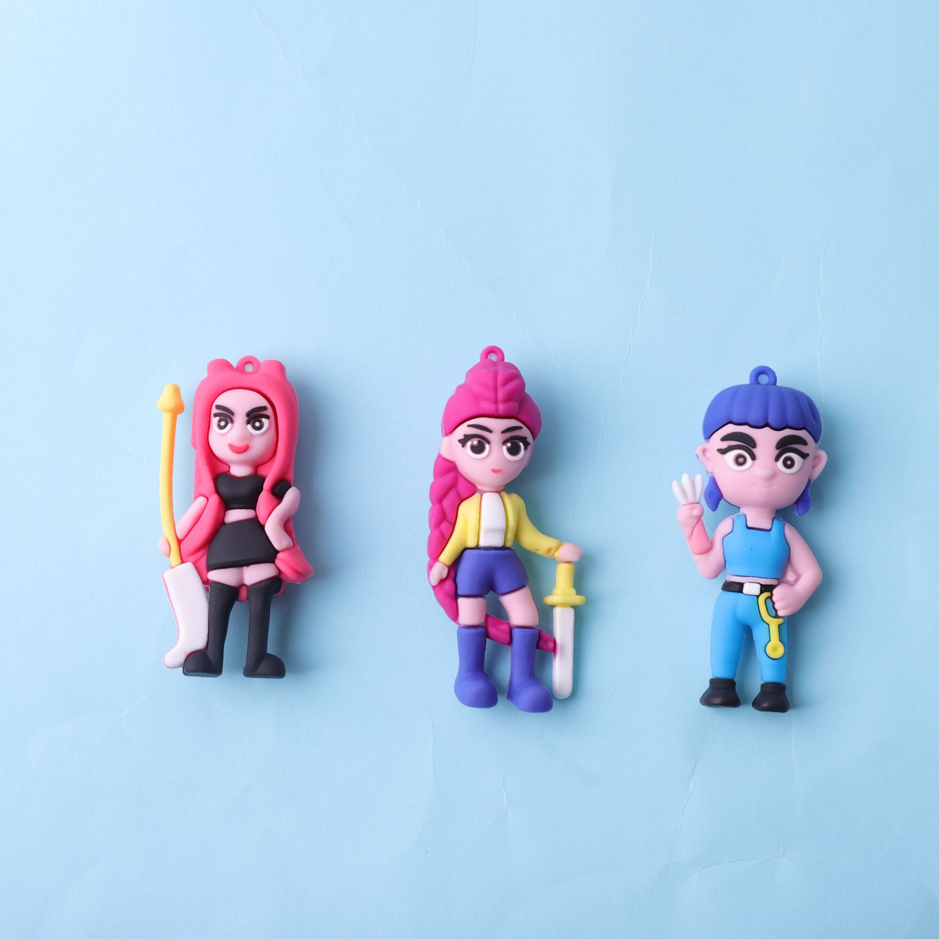 Nuevos productos transfronterizos KPOP caza de brujas llavero muñeca de tamaño super grande colgante de PVC goma blanda accesorios de moda en stock