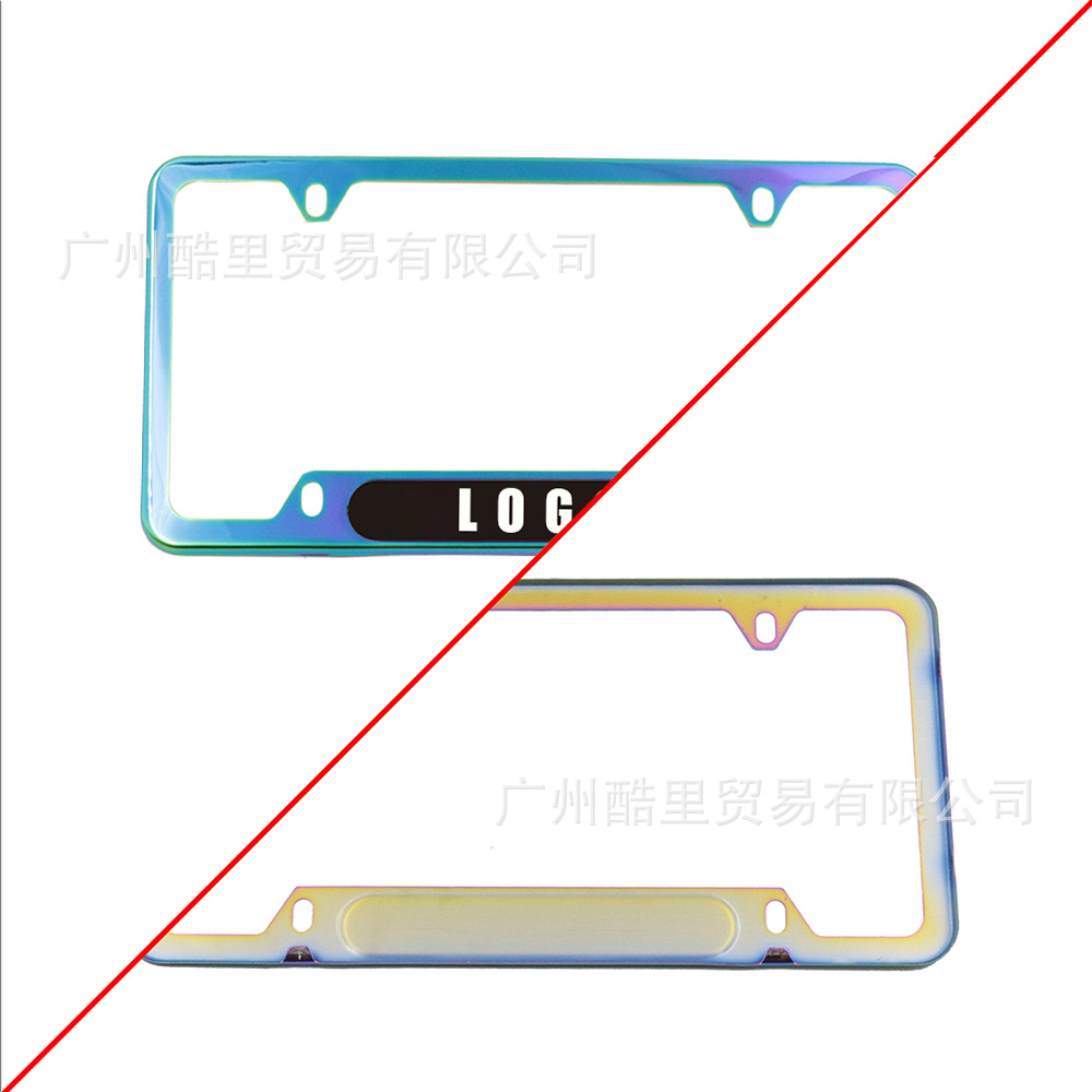 Hot-Selling American Standard License Plate Frame, Thickened Stainless Steel Aluminum Alloy Carbon Fiber License Plate Frame, American License Plate Frame with the Option to Add Logo