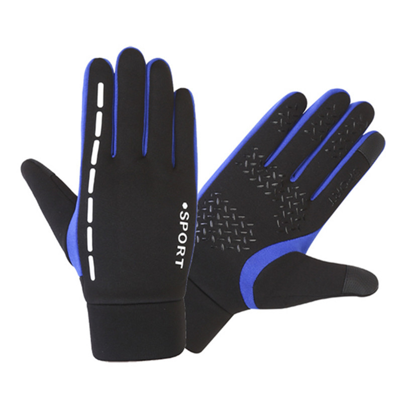 Guantes cálidos, ciclismo de otoño e invierno, hombres y mujeres, deportes al aire libre más guantes de pantalla táctil de motocicleta a prueba de frío y agua de terciopelo image 5