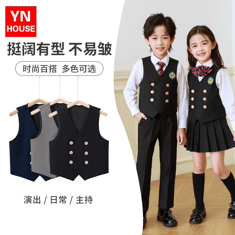 Uniforme de la escuela primaria primavera y otoño ropa traje estilo británico jardín de infantes Ropa de jardín ropa de verano clase uniforme niños rendimiento coro