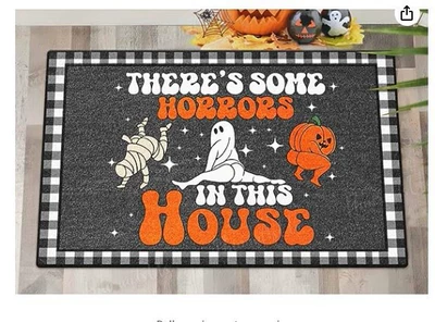 Avtomobil döşəmə paspasları — Pumpkin Head Mat Carpet - s-pumpkin-03-40-60cm-skin-friendly-suede