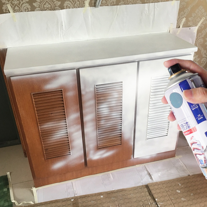 自喷漆水性木漆木质床柜子家具翻新木器漆门木头白色家用油漆|ru