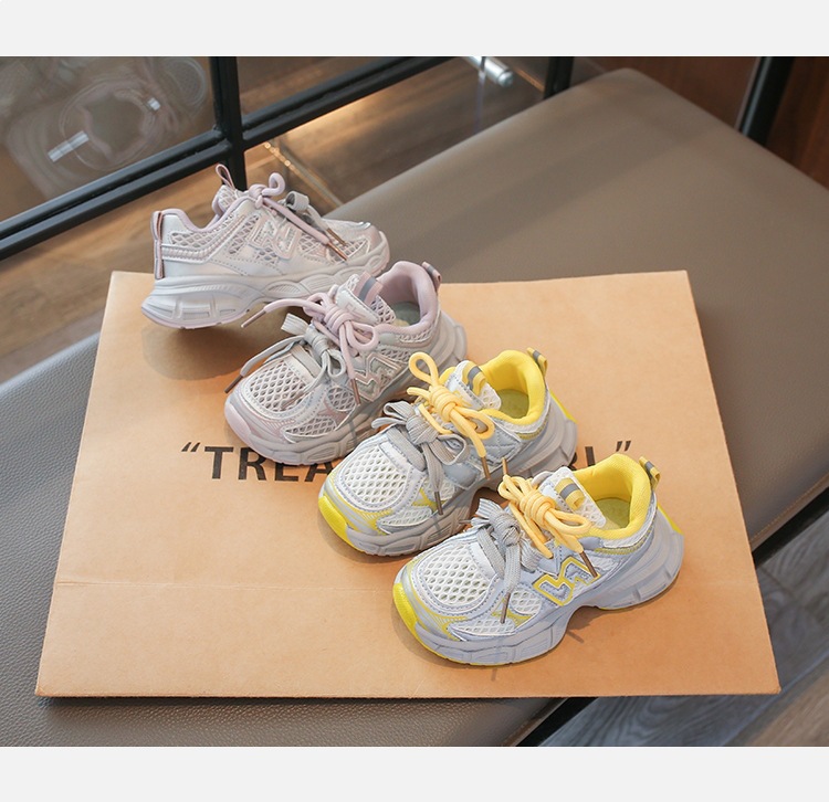 Atmungsaktive Mesh Sneakers Für Mädchen Modische Dad Schuhe_voghion.com
