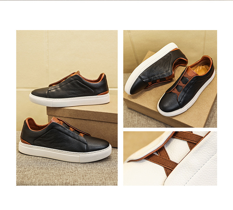 Baskets blanches en cuir pour homme chaussures fitness_voghion.com