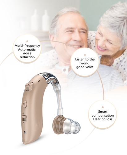  New Bluetooth Hearing Aid Rechargeable BTE Elderly Hearing Health Cross-border Best Seller