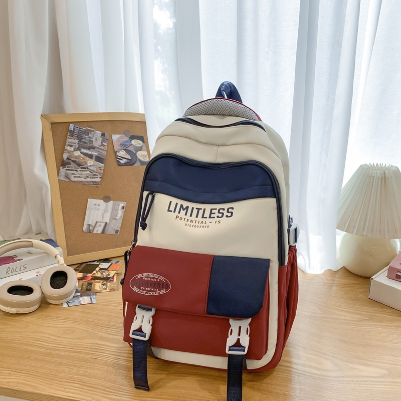 Mochilas escolares de alto valor facial nuevas estudiantes de primavera 2025 moda ligera y viajes al aire libre de gran capacidad con bolsos de hombro