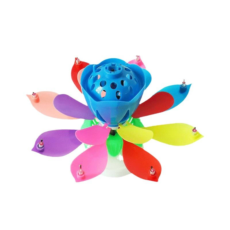 Сюрприз цветущий конфетный свеча Хуанци лотос торт детские креативные лотос поющие