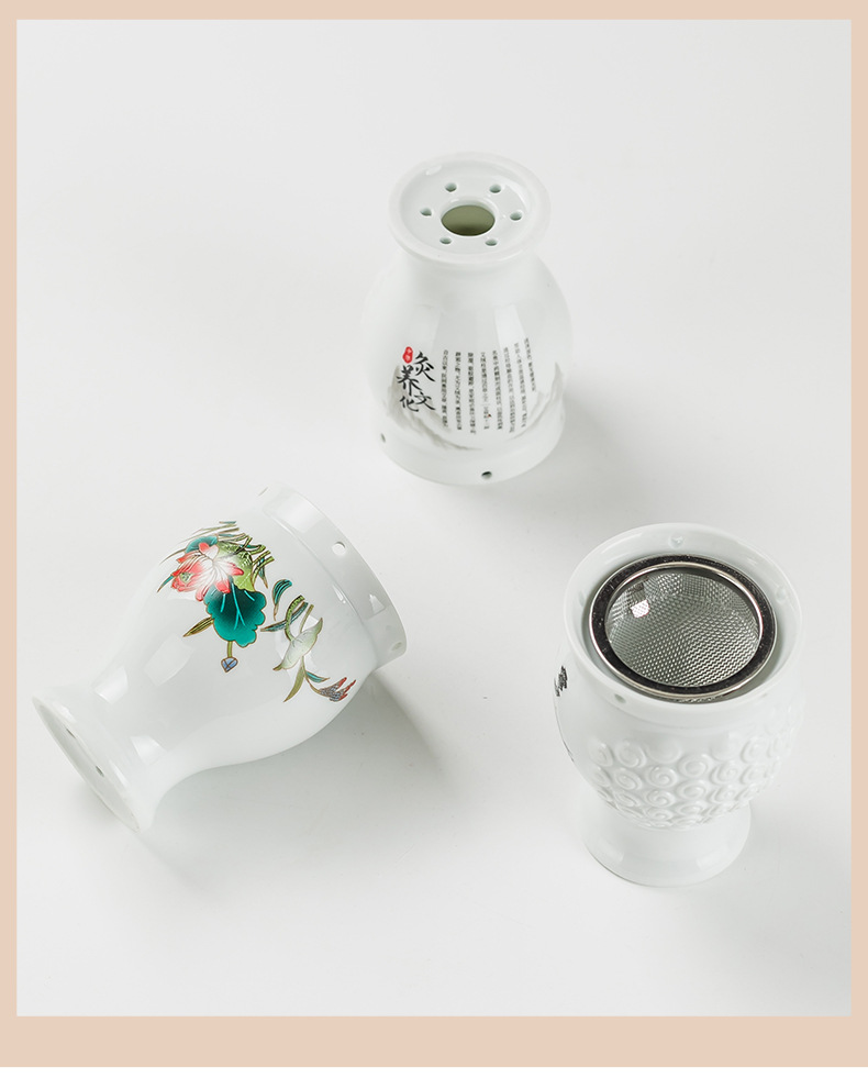 Multifunctional Ceramic Moxibustion Jar Double Wall Heat Insulated Cup Gua Sha Massage Warming Tool preparation