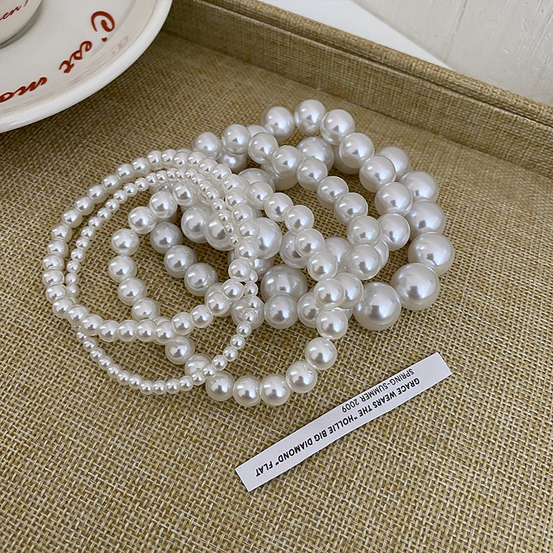 Retro Round Pearl Beaded Bracelets 1 Piece display picture 1