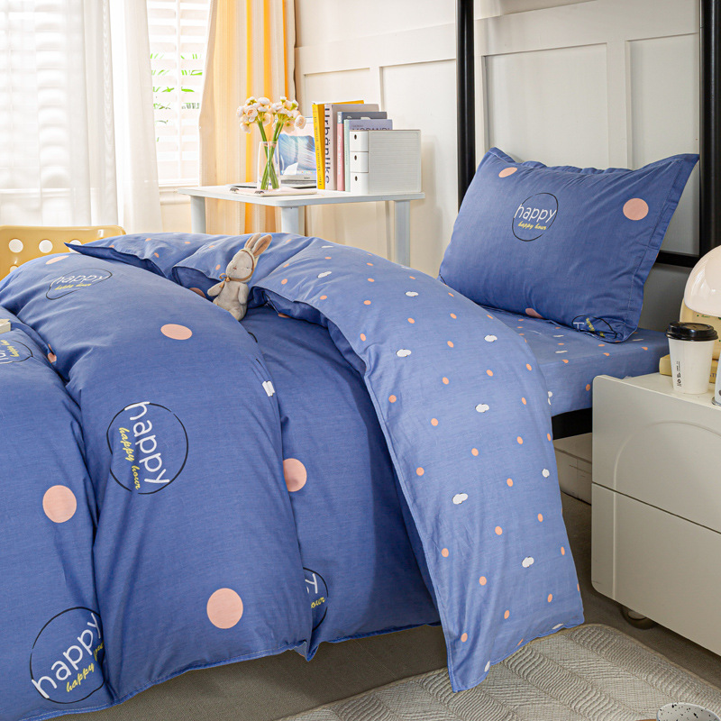 Nuevo conjunto de tres piezas de algodón para estudiantes dormitorios de seis piezas de algodón para estudiantes dormitorios de cama al por mayor