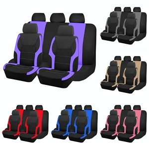 New cross-border elastic fabric single-line deer antler style universal car seat cover for Amazon, Temu, and Mercado
