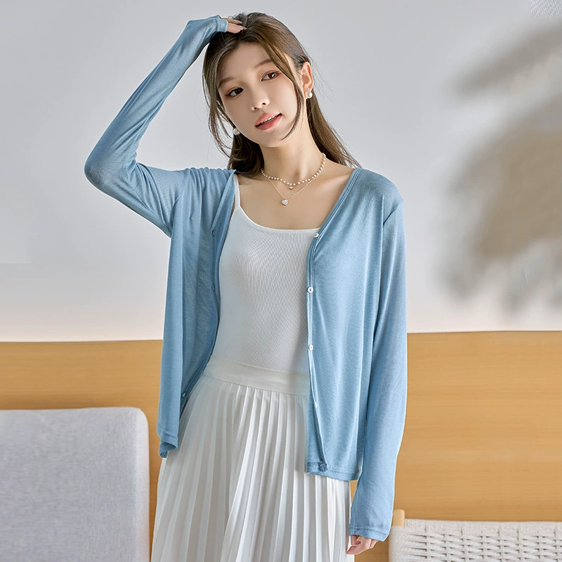 Cardigan, summer thin jacket, long-sleeve, sun protection