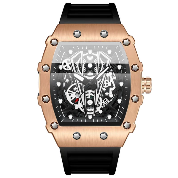 Lasha model-black silicone-rose gold shell-black noodles