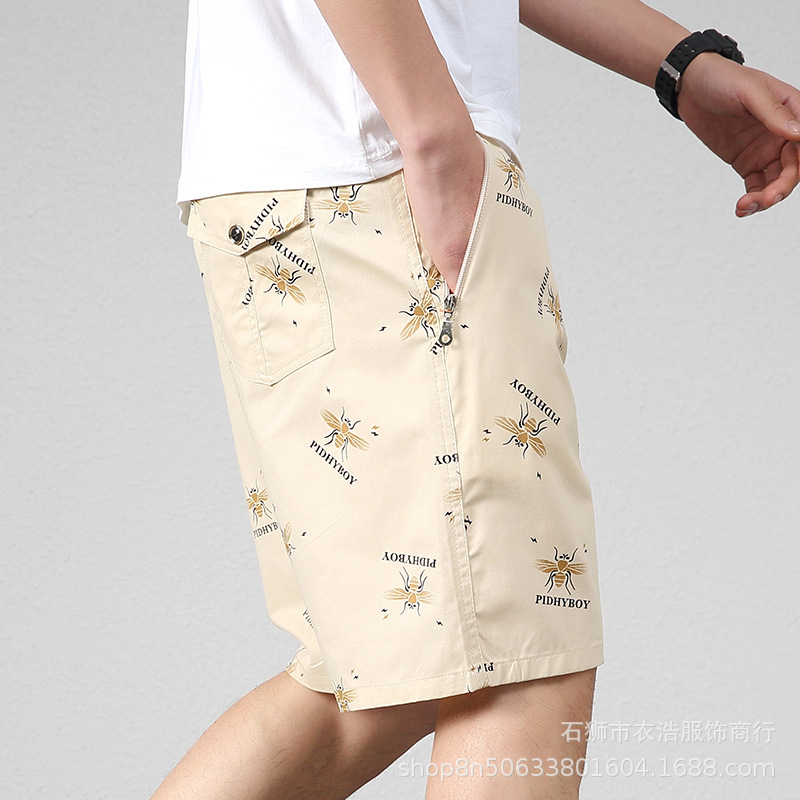 Pantalones cortos deportivos para hombre, pantalones cortos de playa de algodón holgados para verano, calzoncillos bóxer casuales de cinco puntos. image 4