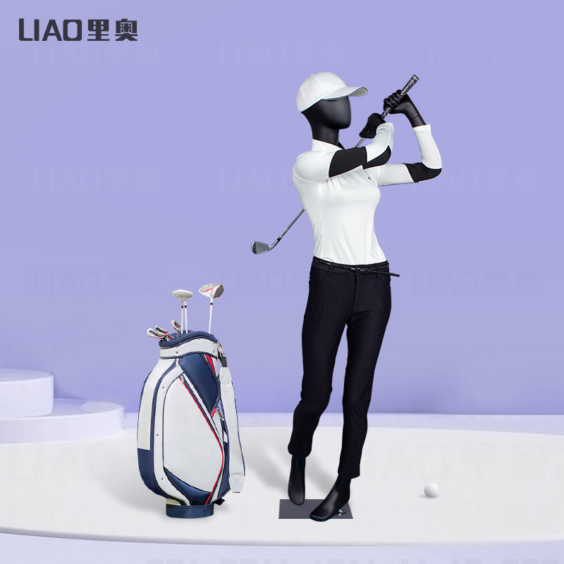 American European Golf Model Men's Women's Black Skinny Costume Dummy high quality Matte Polished
