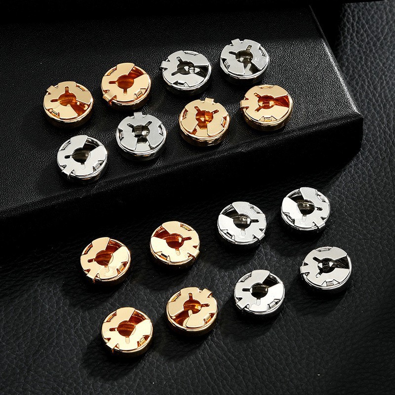 Runda manschettknappar i koppar mångsidig och enkel design_voghion.com