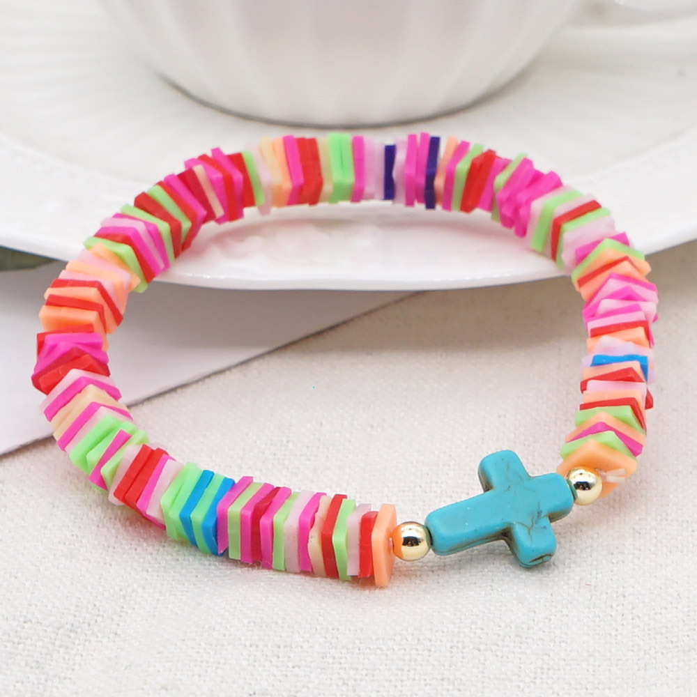 European And American New Color 6mm Soft Ceramic Bohemian Bracelet Female display picture 5