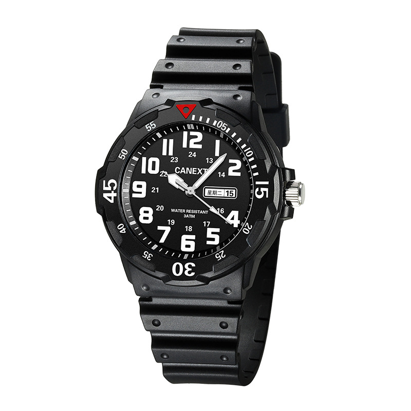 검은색 바탕에 흰색 글씨, 더블 캘린더