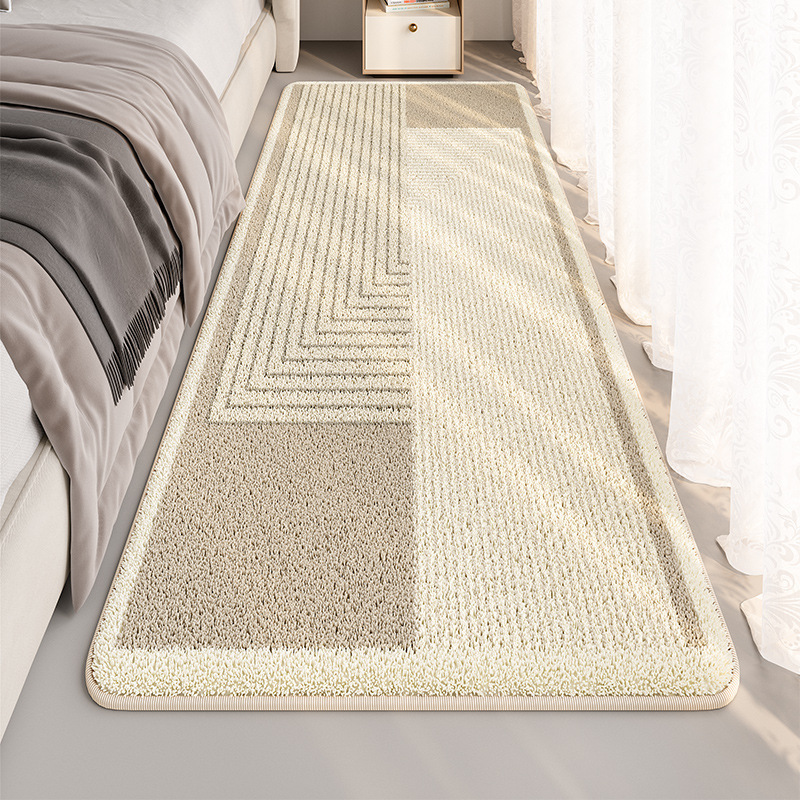 Minimalist Line Bedroom Carpet Bedside Rug Long Strip Balcony Bay Window Mat Japanese Wabi-Sabi Style Versatile Home Decorative Rug