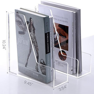 Transparent Bookend Thickeneded Acrylic Book Stand Book Clip Fixed Book Stand Bookshelf Desktop Bookshelf Storage