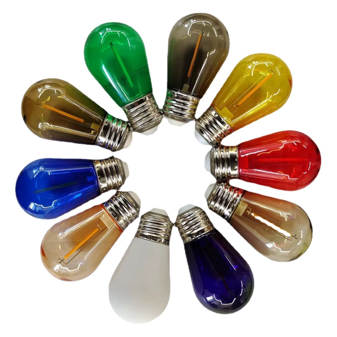 Светодиодные фонари гирлянды Лампы S14 Уличные декоративные фонари Светодиодные лампы накаливания Ретро огни гирлянды праздничные атмосферные огни