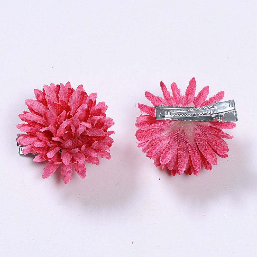 Little Sunflower Hairpin-Rose Red