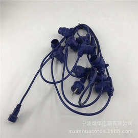 直销黄铜塑胶螺口灯座低压G40灯串10米10灯 E26塑胶灯头E27灯串线