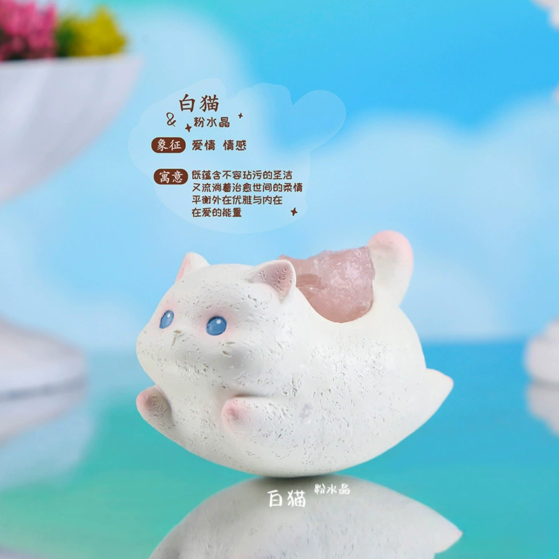 Новый милый питомец-фигура котенок стикеры Meow, защитная коробка, творческие настольные украшения, декоративные подарки на праздники