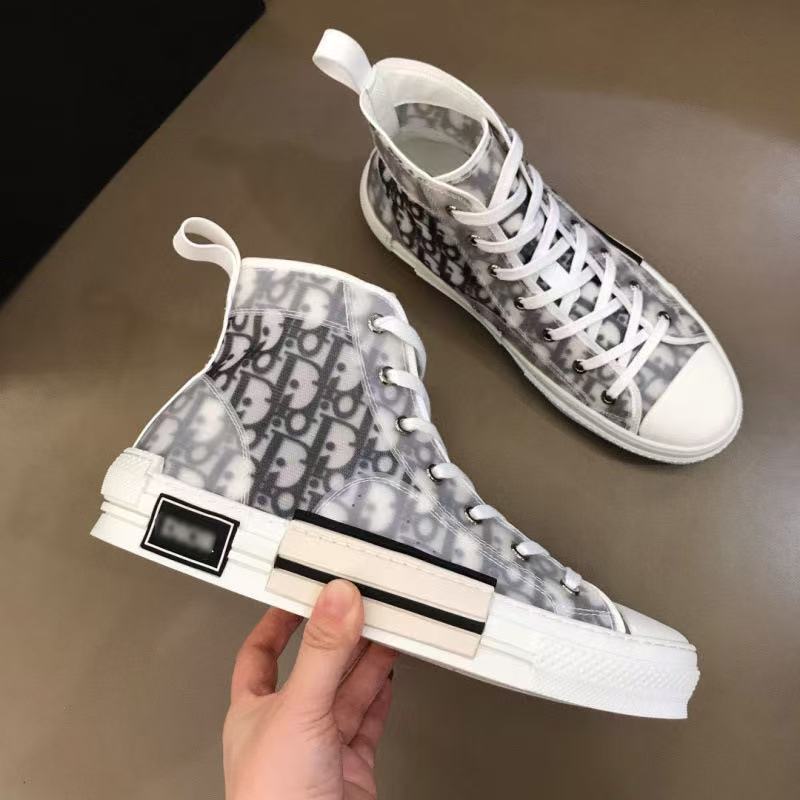 New European Style High-Top Casual Versatile Lace-Up Sneakers Canvas Monogram Breathable Men's Shoes New European Style High-Top Casual Versatile Lace-Up Sneakers Canvas Monogram Breathable Men's Shoes