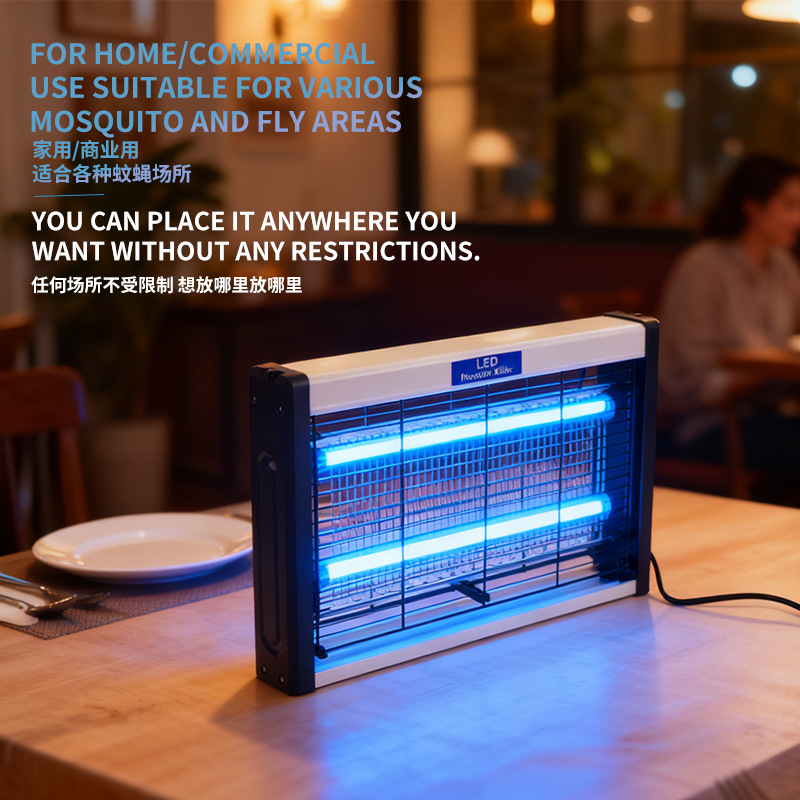Transfronterizos domésticos interiores pared led plug-in mosquito exterminador insecticida restaurante restaurante comercial tipo choque mosquito lámpara